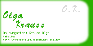 olga krauss business card